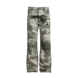 Art In War High Street Hip Hop Pistol Pattern Jeans