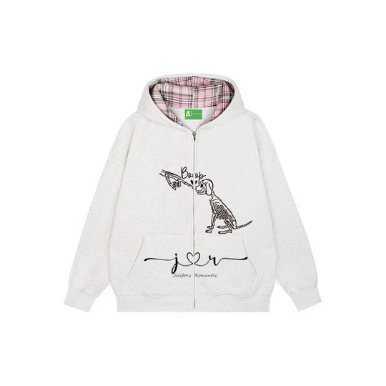 White Gray with Pink Plaid