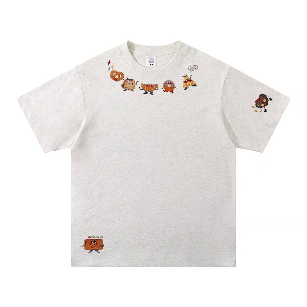 Colorful embroidery T-shirt