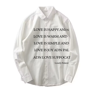 3endlesss. Melancholy Trend Letters ”LOVE IS ？！“ Retro Shirt