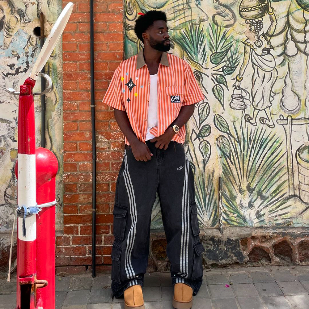 6Kull Preppy Striped Star Embroidered Shirt