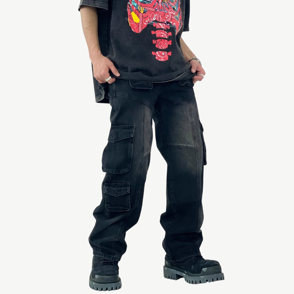 Black Street Pocket Jeans