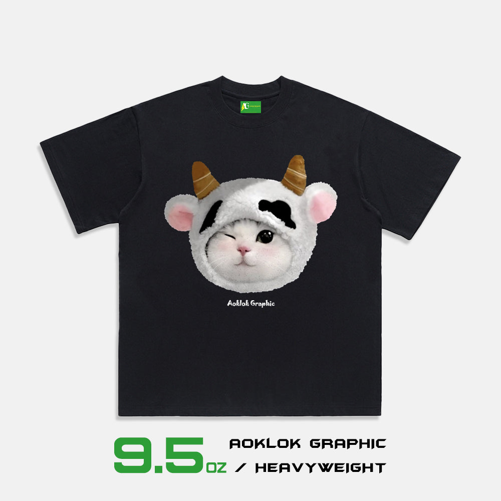 AG®Cute Cow Cat T-Shirt