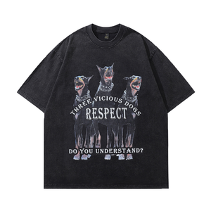 Three Vicious Dogs Washed T-Shirt