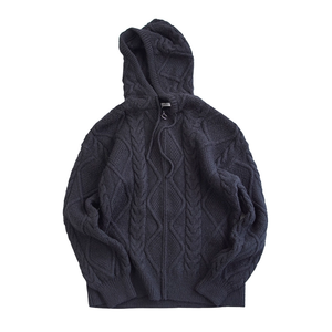 Hooded Loose Knit Zipper Hoodies