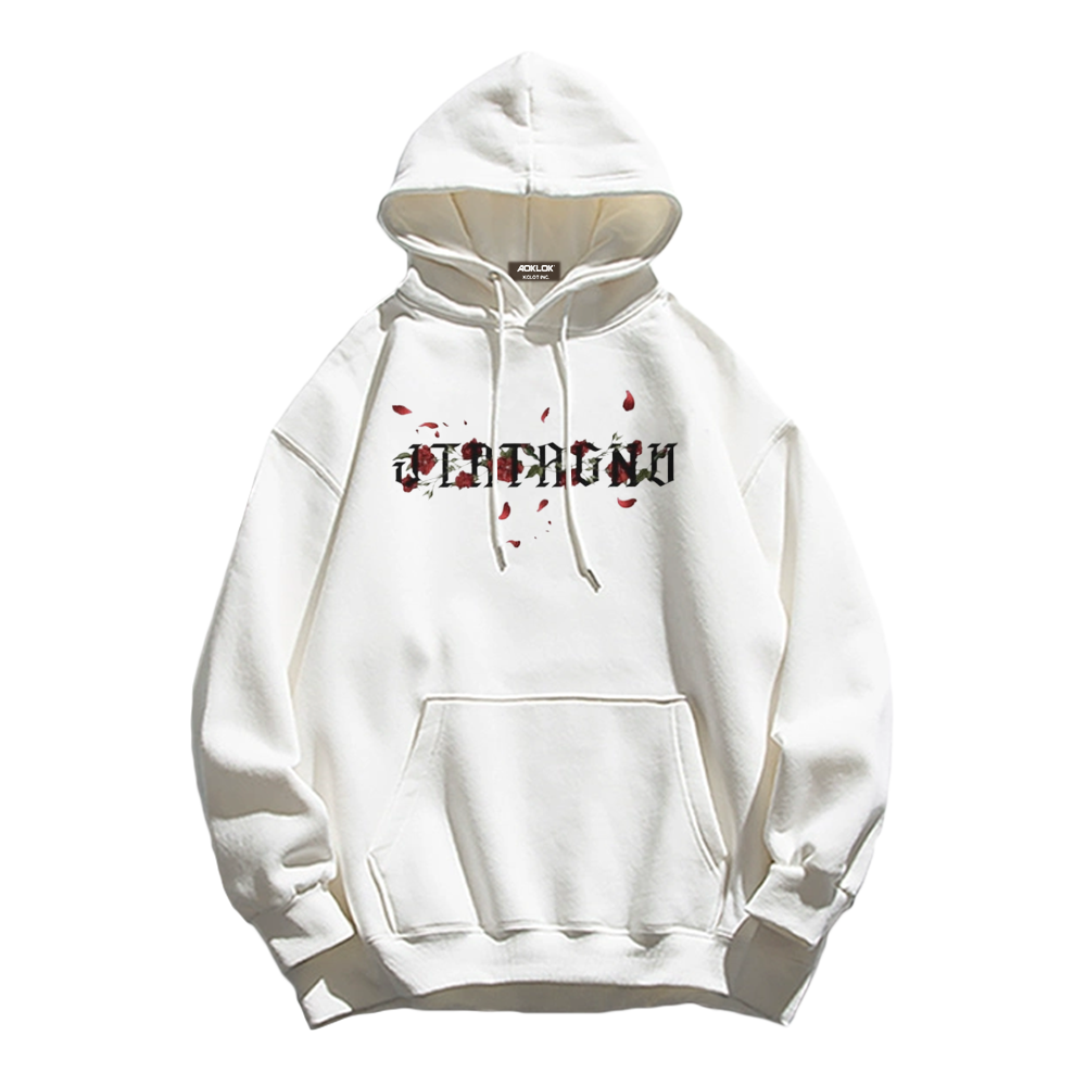 Rose Cross Print Hoodie