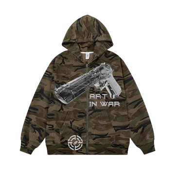 Art In War Vintage Camouflage Street Hoodie