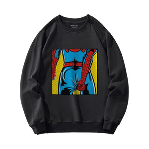 Spiderman Funny Back View Sweatshirt