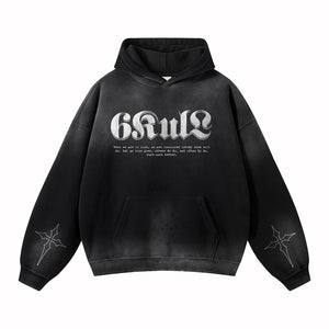 6Kull Cross Skull Flower Hoodie