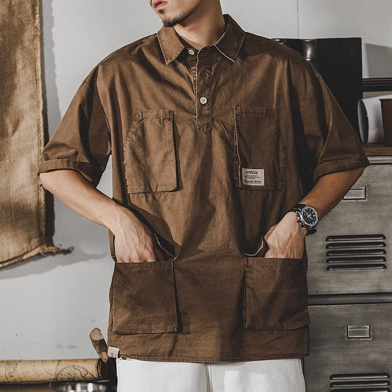 American Heavy Retro Washed Old Tough Hunting Shirt