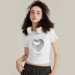 Women's Y2k Hot Girl Heart T-Shirt