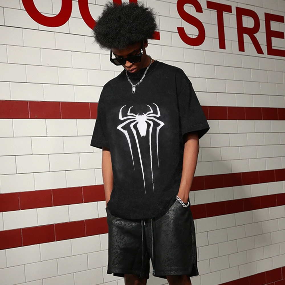 High Street Spider Lettering Washed T-shirt