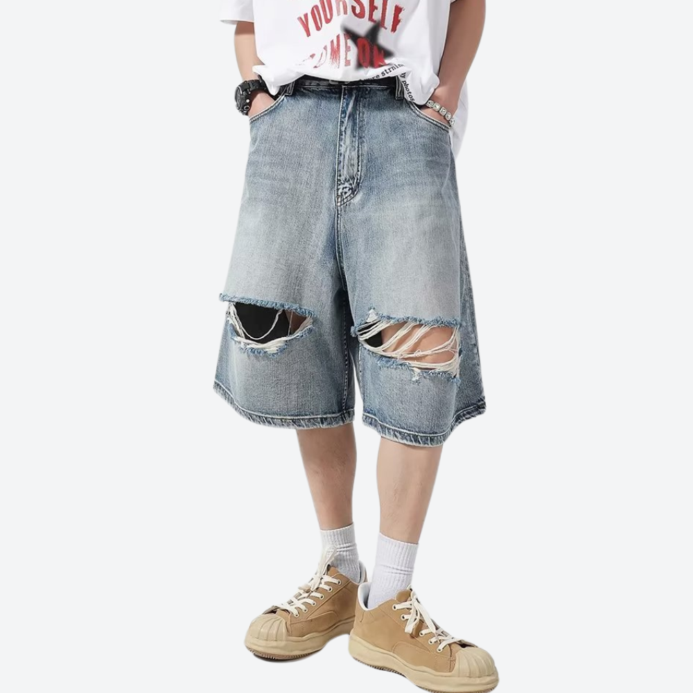 American Ripped Denim Shorts