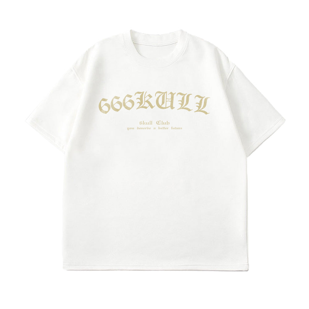 6Kull Suede Bone Wing Design T-shirt