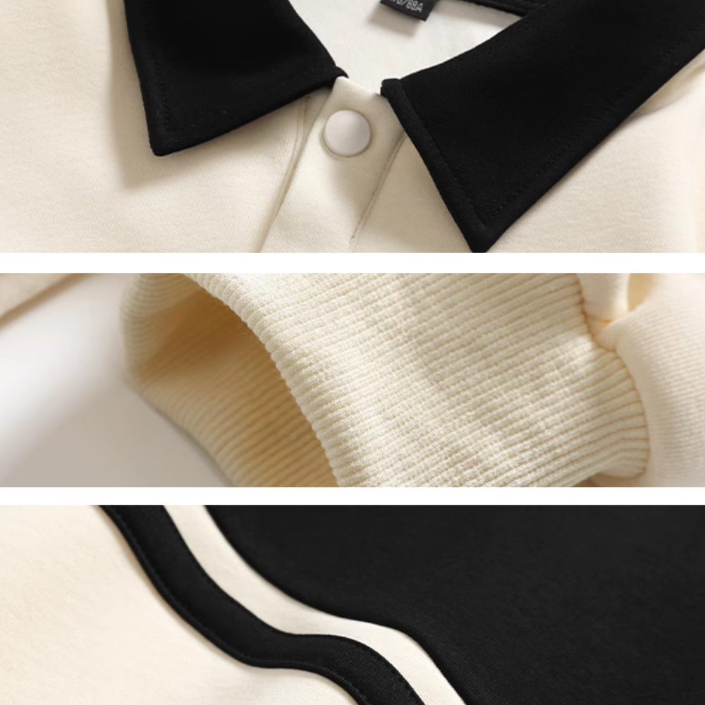 Japanese Striped Contrasting Sweatshirt