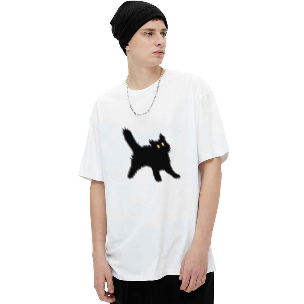 Minimal Angry Kitten Cotton T-Shirt