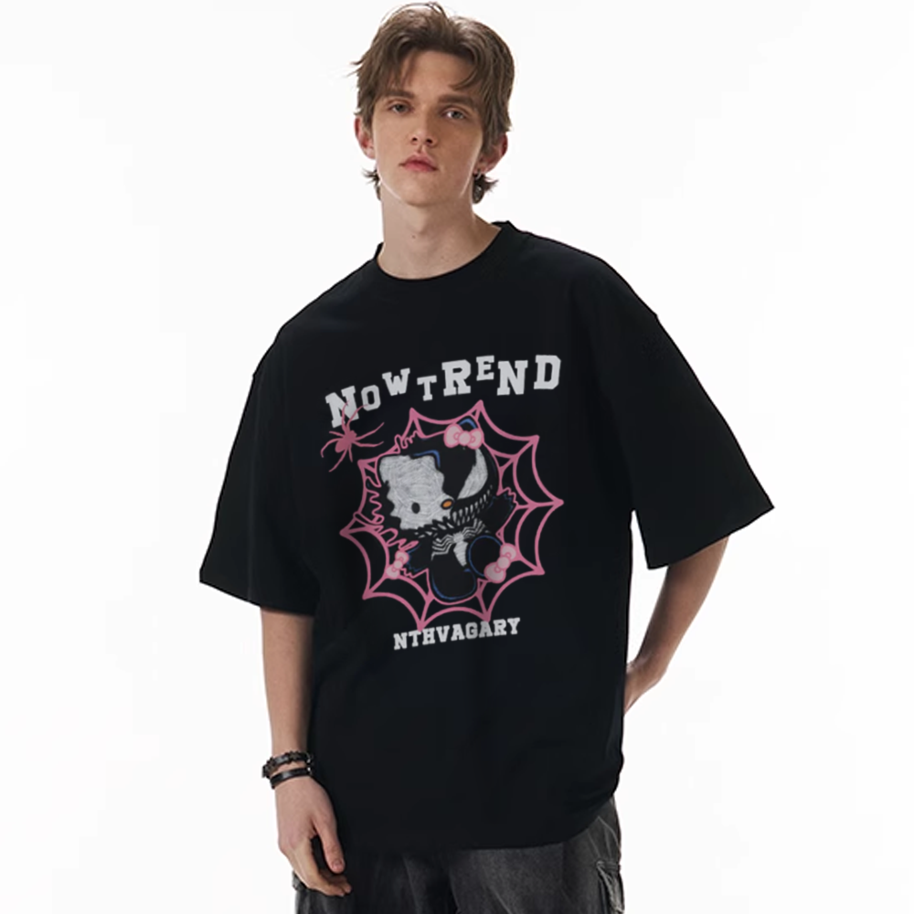 Spider Web Graffiti Cat T-Shirt