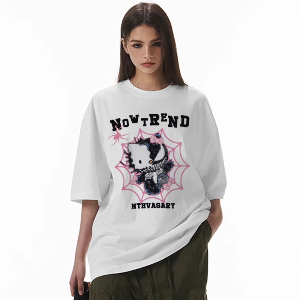 Spider Web Graffiti Cat T-Shirt