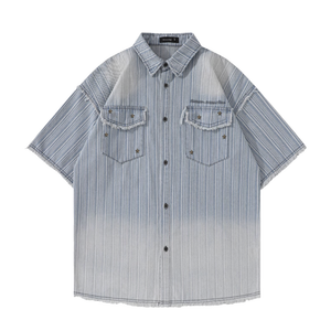 Japanese Denim Striped Shirt