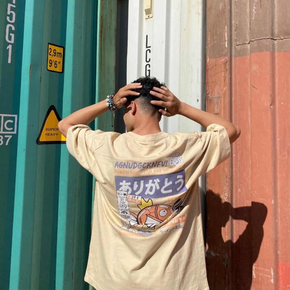 Cute Cartoon Fish Graphic T-Shirt