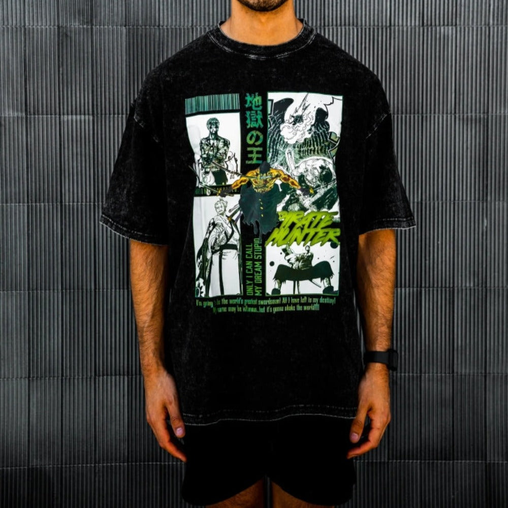 AG® Japanese Anime Hell King Washed T-Shirt