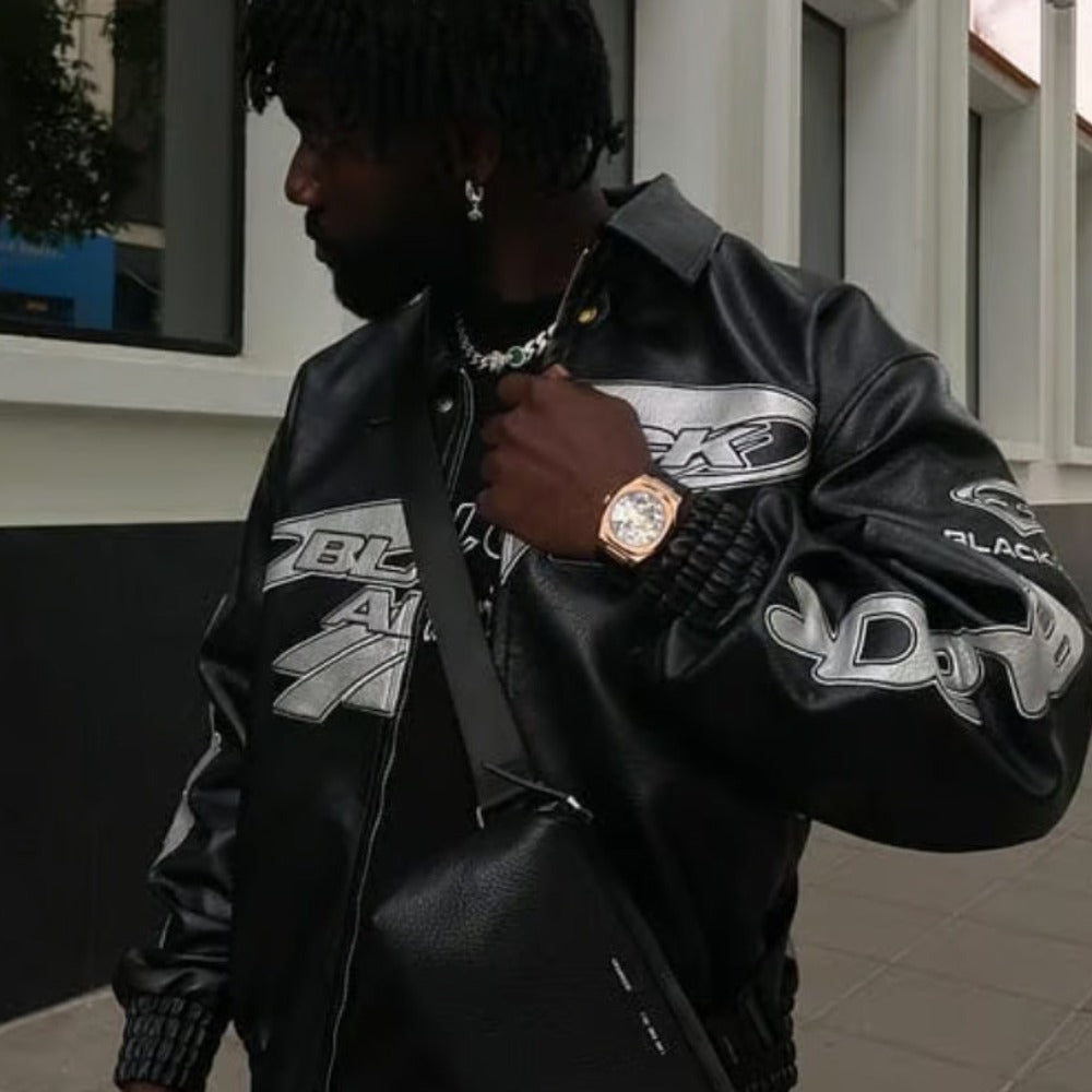 Motorcycle Style High Street Leather Jacket