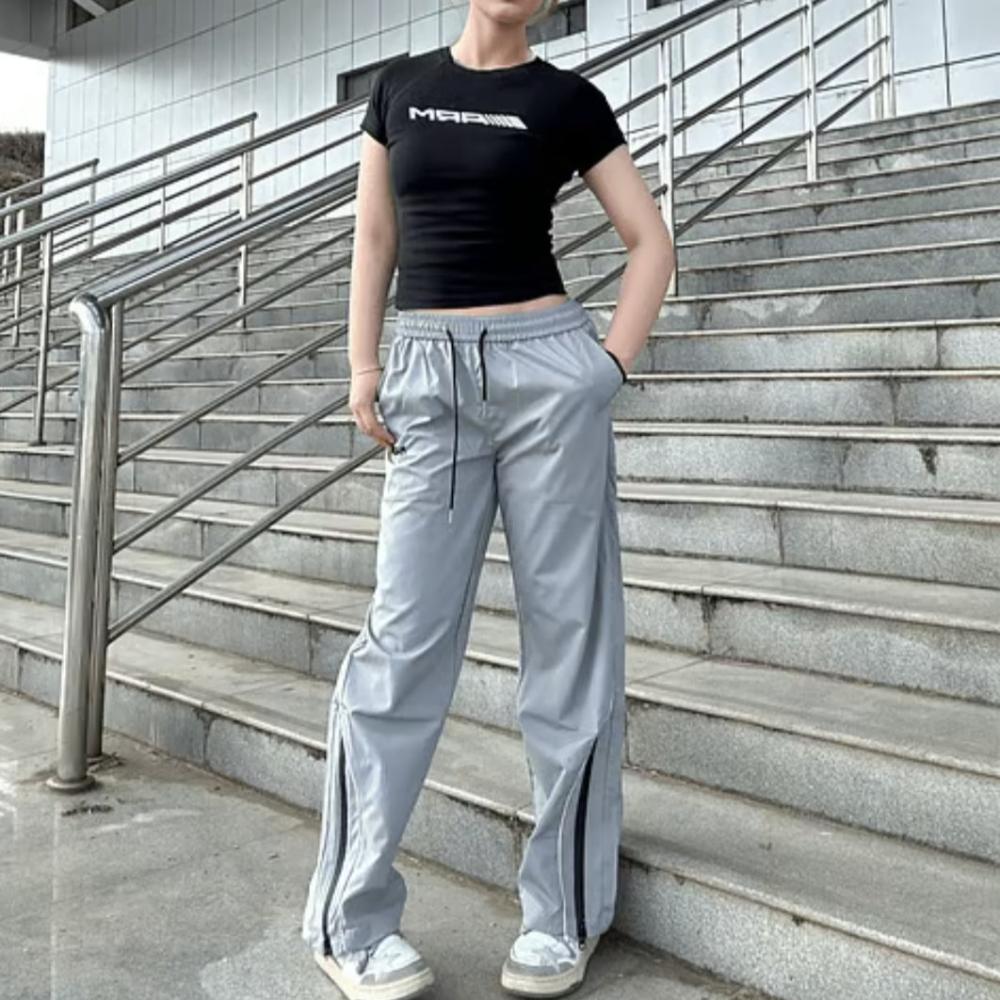 Striped Wide-Leg Quick-Drying Sweatpants