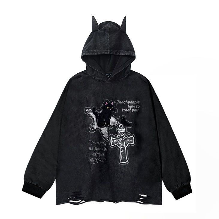 AG American Little Devil Washed Hooded Ripped Style