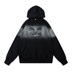 American Retro Gradient Butterfly Hoodie
