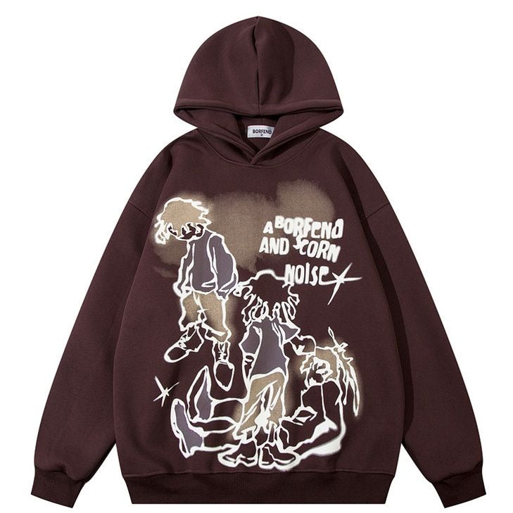 AG American Retro Graffiti Boy Style Hoodie