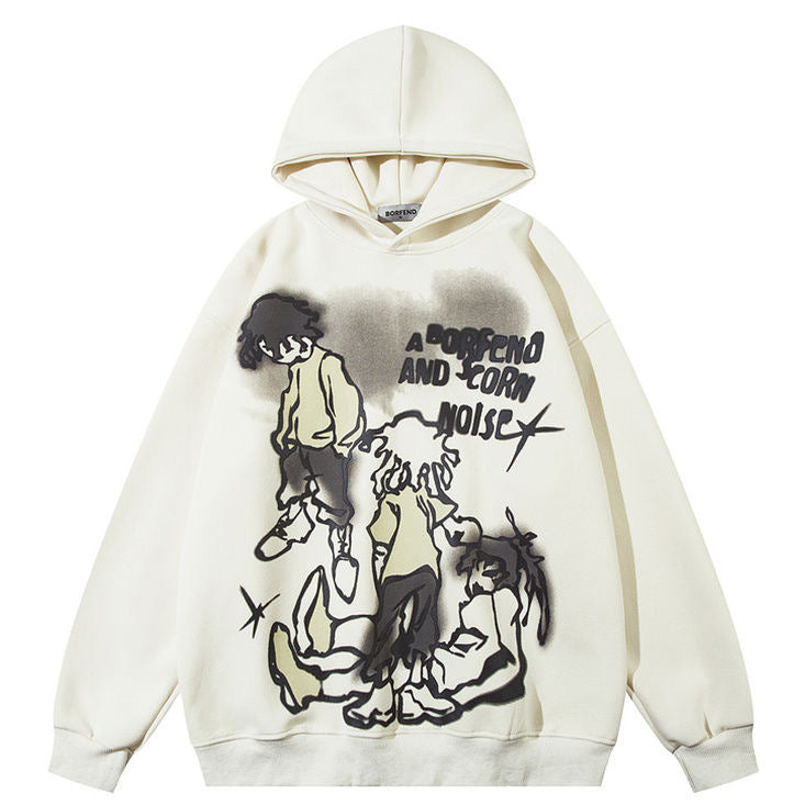 AG American Retro Graffiti Boy Style Hoodie