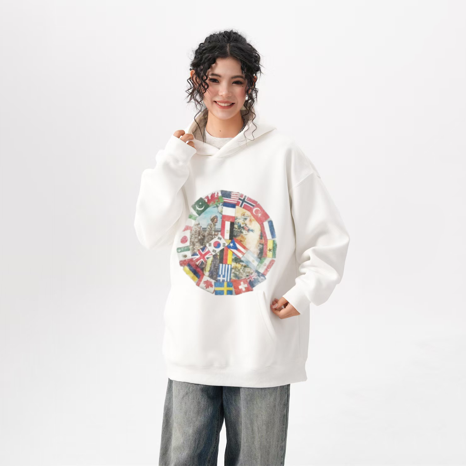 Art In War Power Peace Hoodie