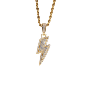 Hip Hop Diamond Lightning Necklace