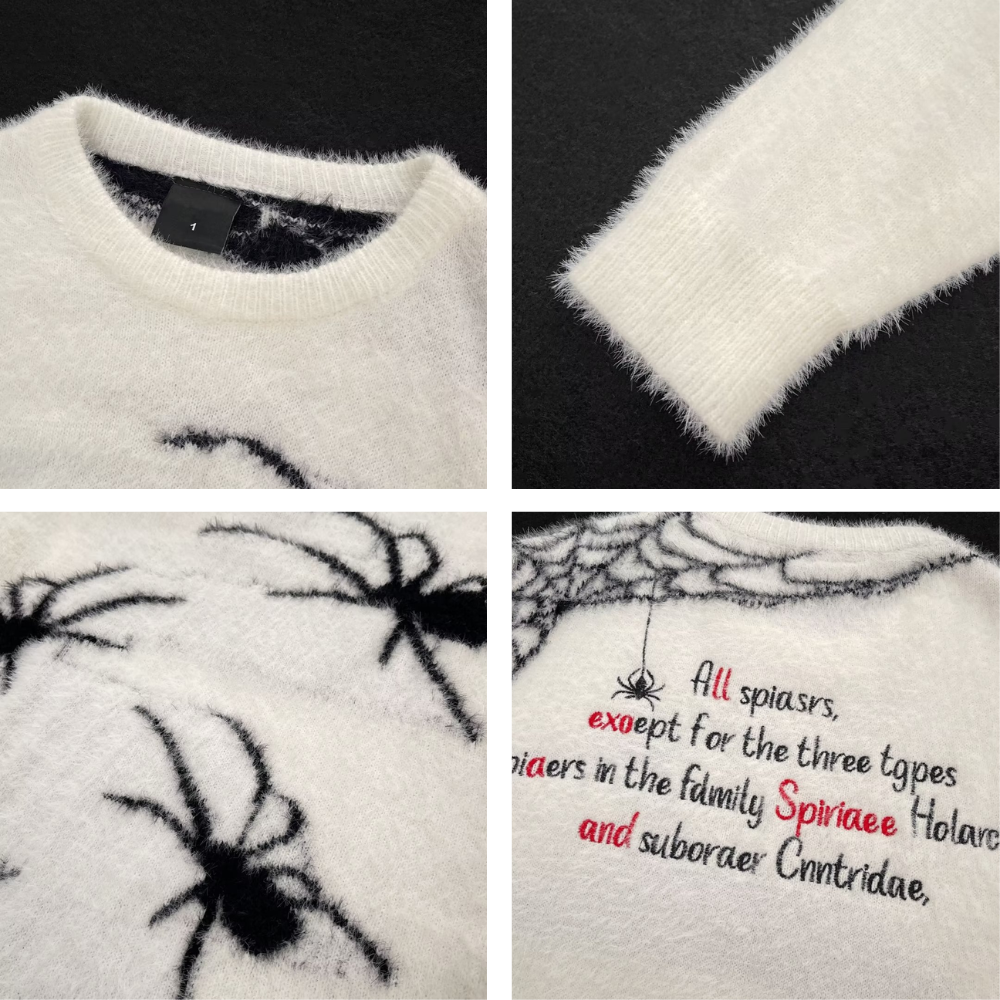 OOC' High Street Retro Spider Unisex Knitted Sweater