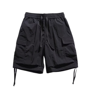 Urban Solid Drawstring Cargo Shorts