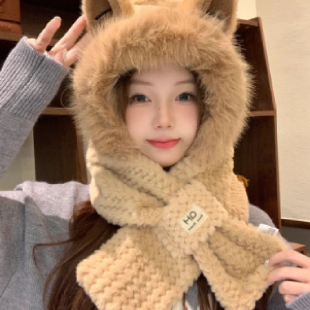 Solid Color Antlers Scarf