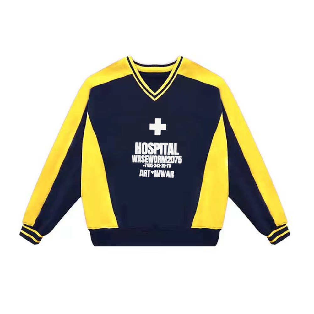 Art In War Hospital Patchwork Sweatshirt