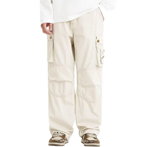 Solid Color Patchwork Cargo Pants