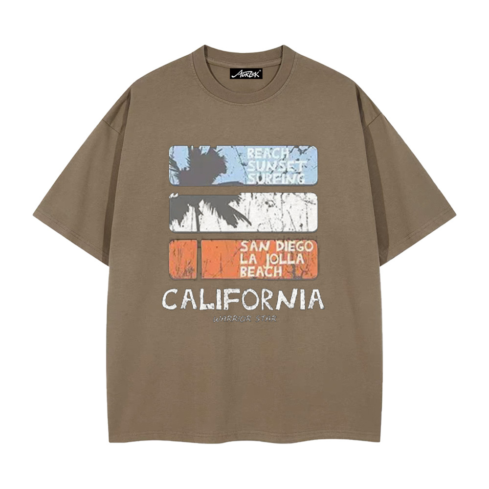 Casual Distressed Road Sign T-shirt