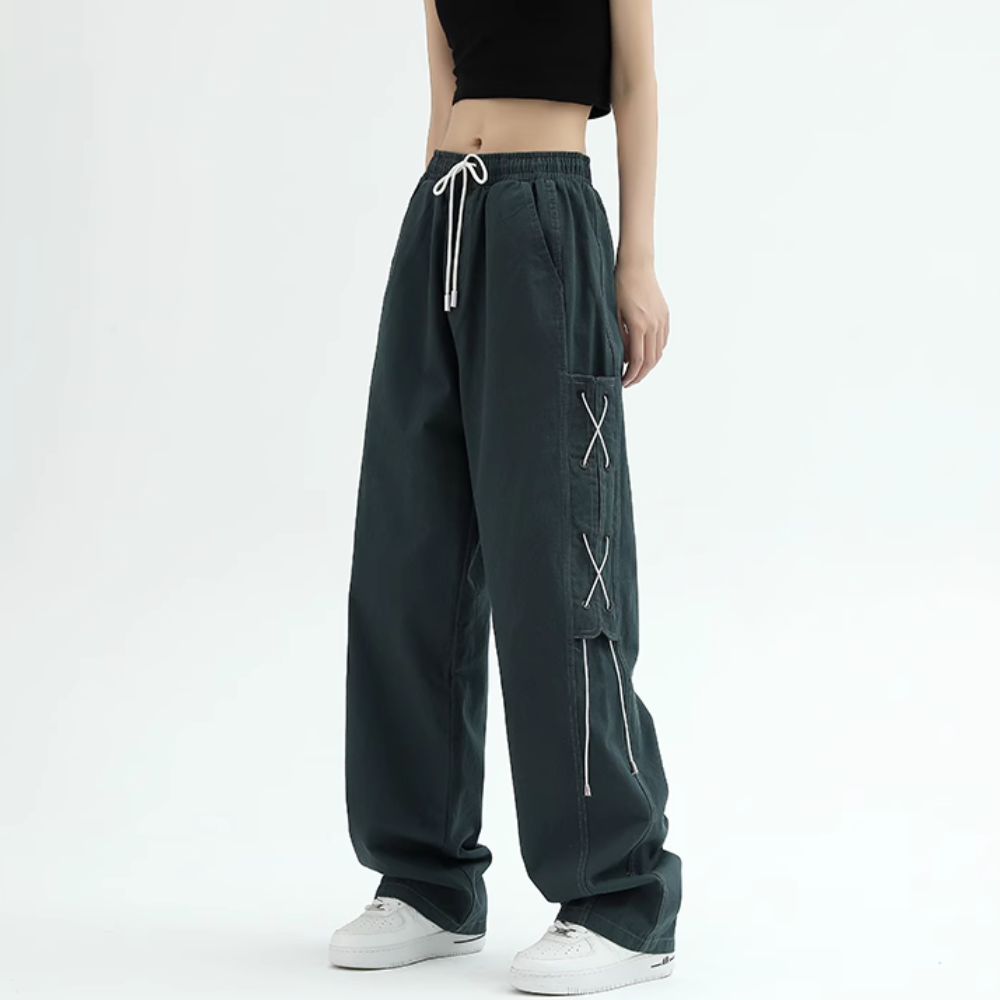 Women's Retro Strap Seatpants