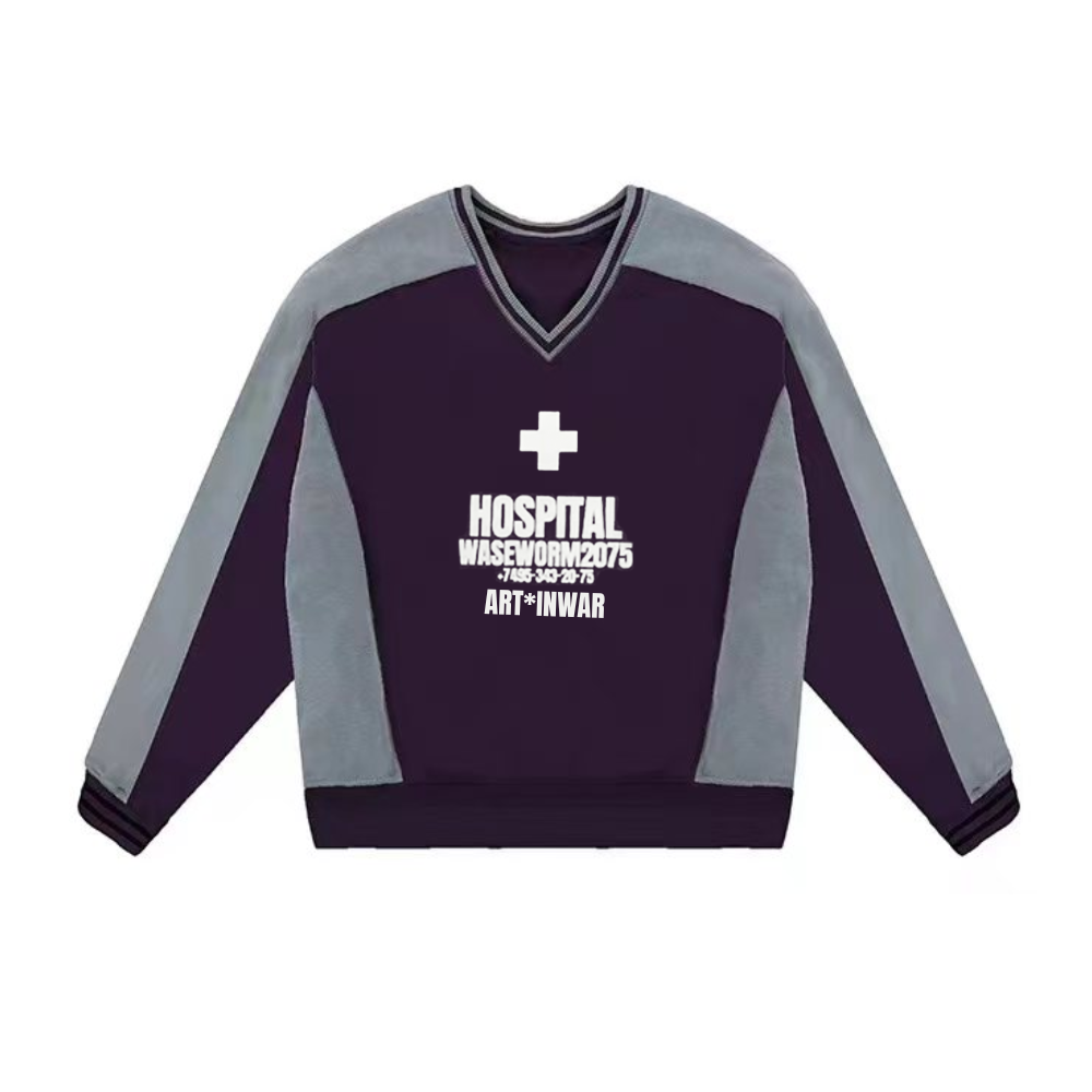 Art In War Hospital Patchwork Sweatshirt