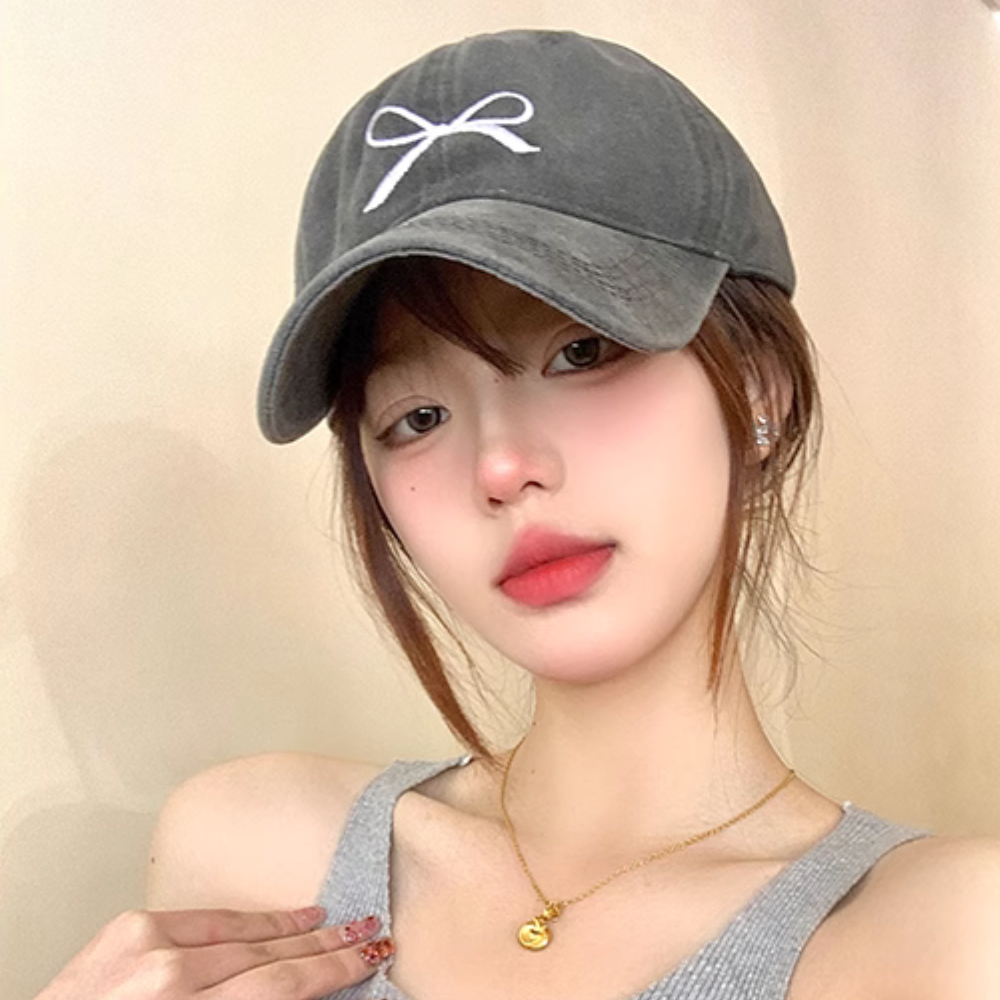 Simple Bow Embroidery Hat