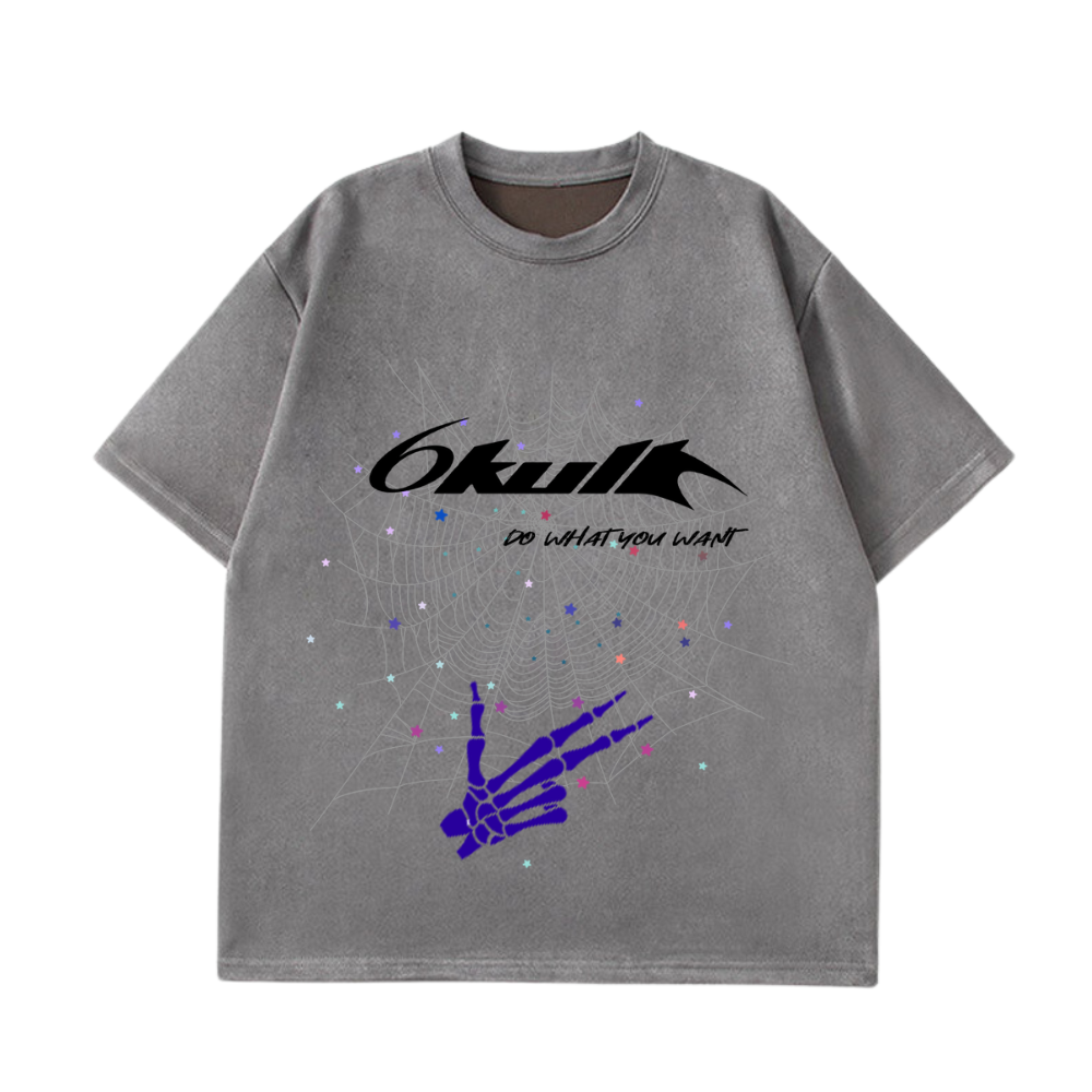 6Kull Vintage Spider Suede T-Shirt