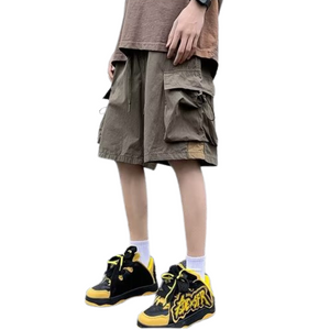 Technical Solid Color Cargo Shorts