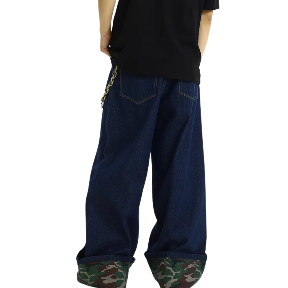 DF |Versatile Camouflage Hem Jeans