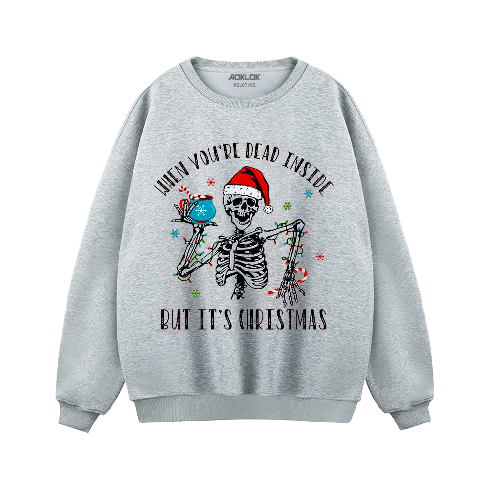 Retro Christmas Skull Sweatshirt