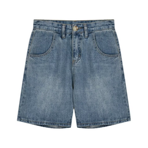 Women's Loose Solid Color High Waisted Jorts