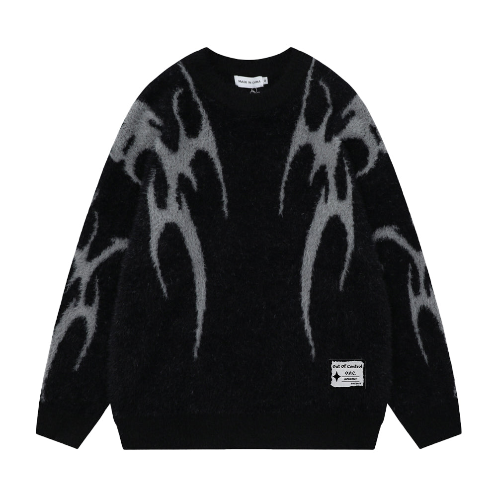 OOC' High Street Devil Pattern Jacquard  Sweater