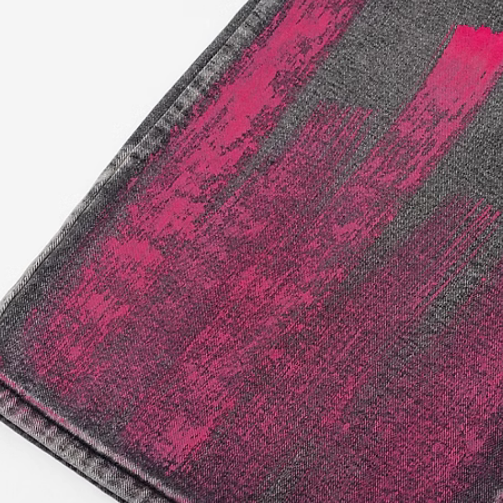 DF| Street Art Spray Painted Jeans