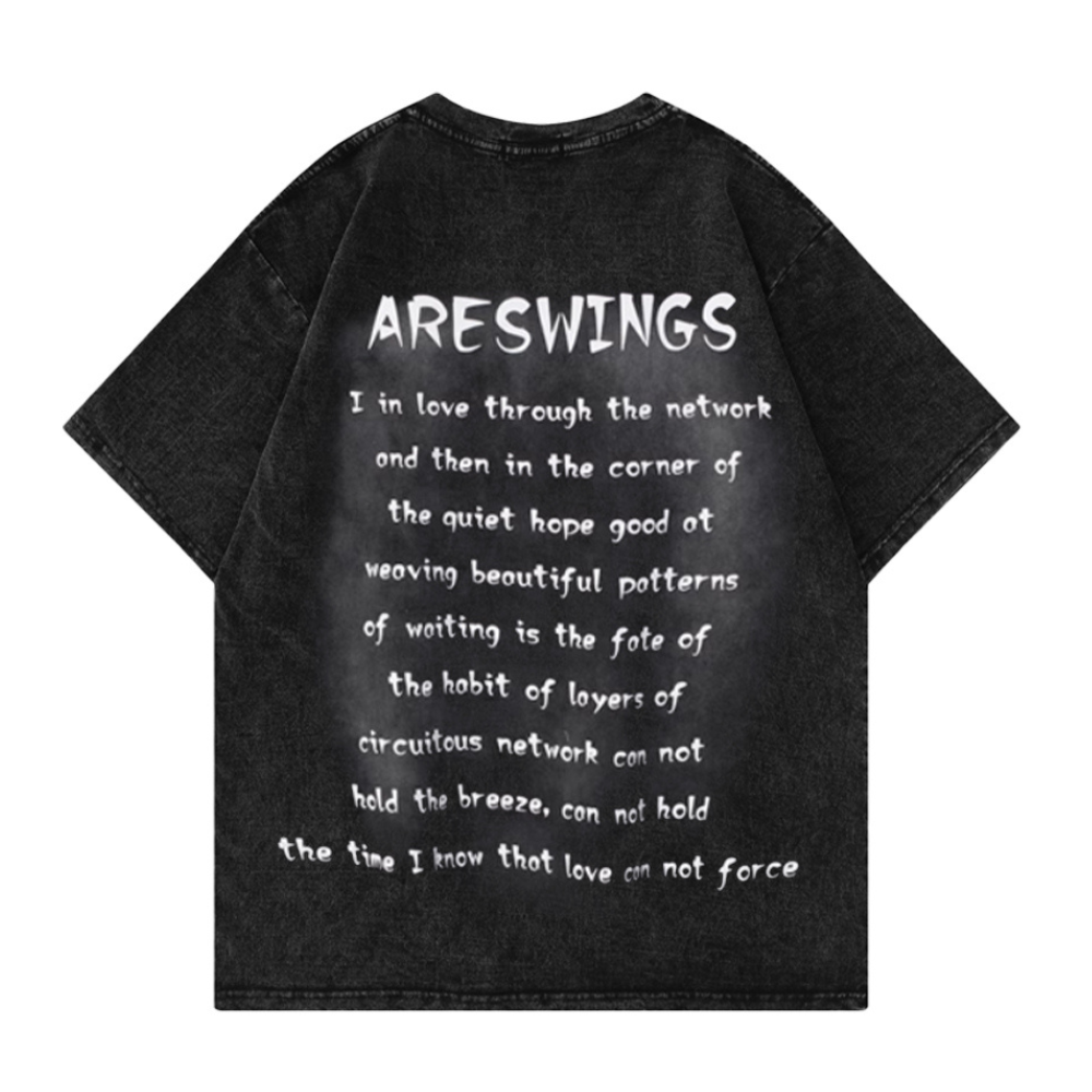 High Street Spider Lettering Washed T-shirt